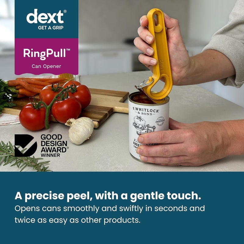DEX - Ring Pull Can Opener, Pop Can Opener for Seniors, Arthritis, and Parkinson’s, Easy Open, Ergonomic Handle with Comfortable Grip. Perfect for Soda, Pet Food, and More (Apricot) - Image 2